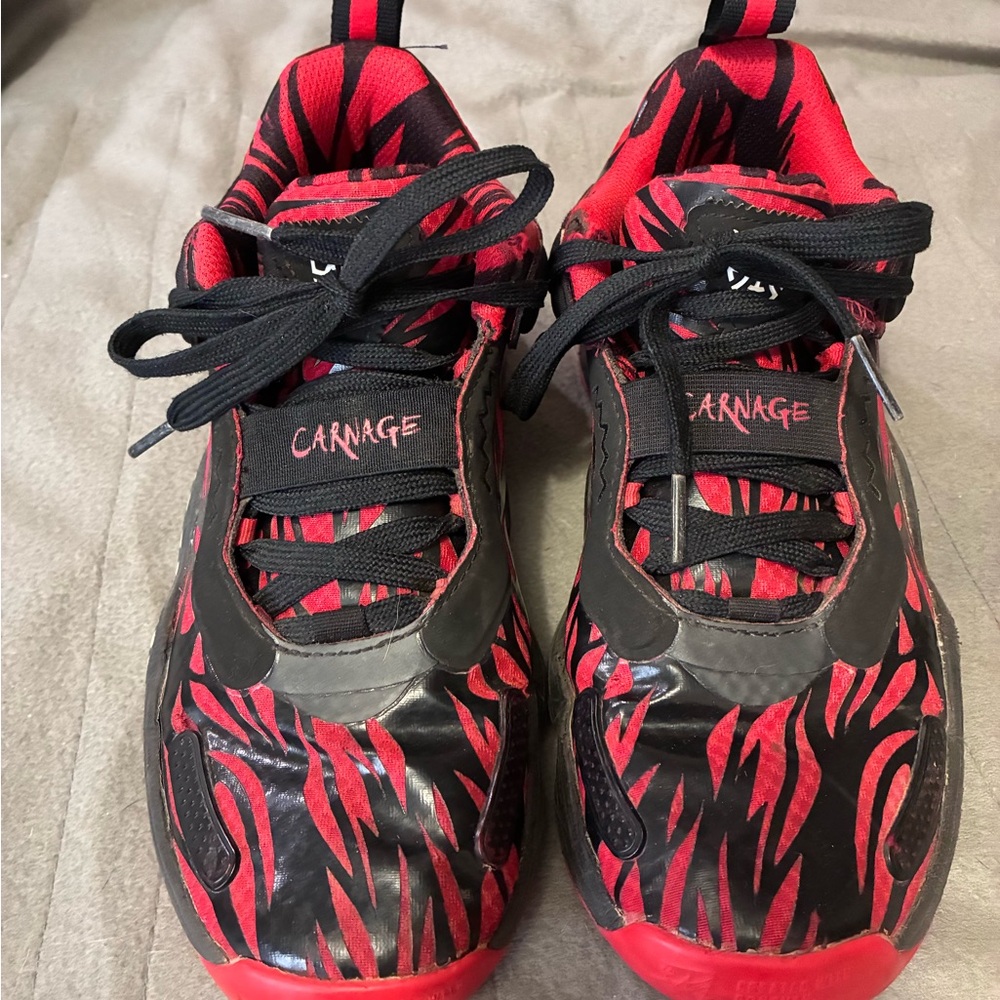 adidas Kids Sneakers - Red and Black Pattern